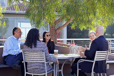 judges-in-residence outside