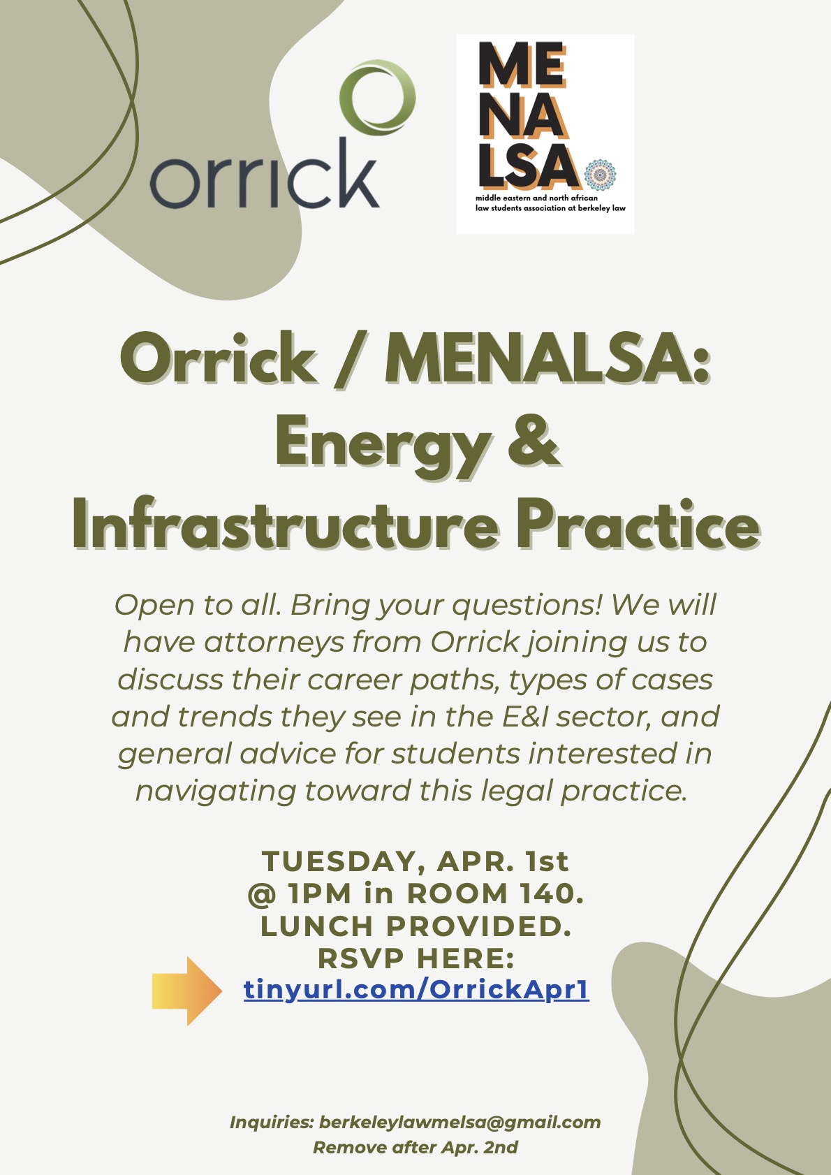 Please RSVP here for lunch: https://tinyurl.com/OrrickApr1