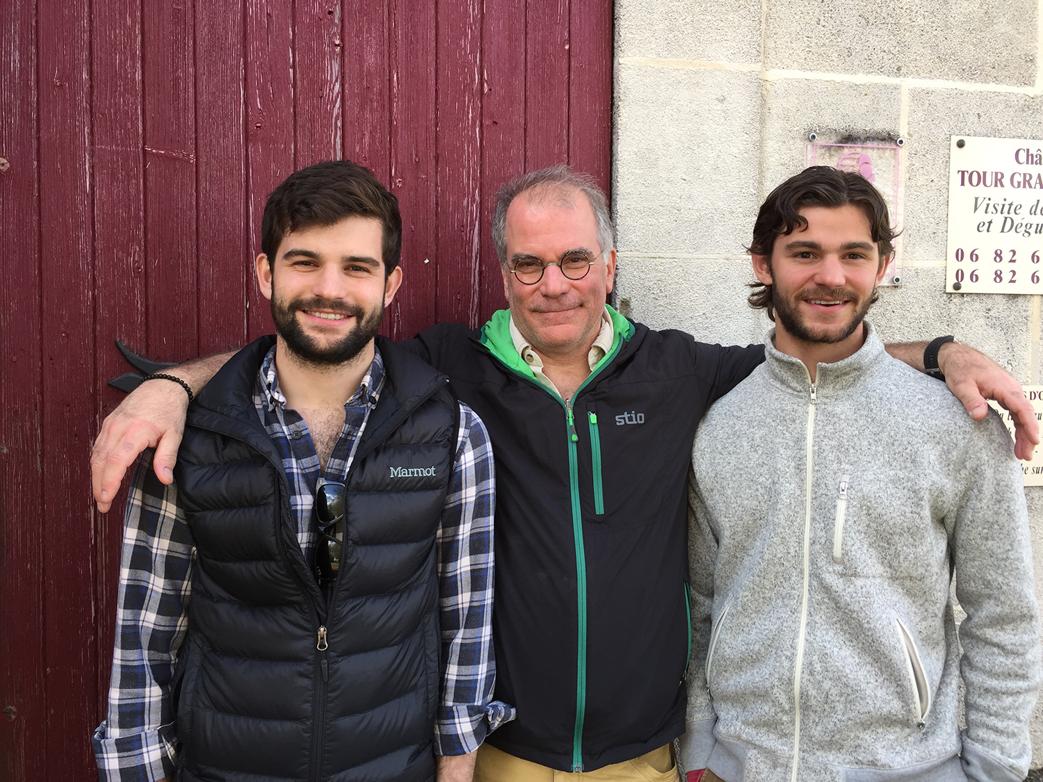 Mohring posing with two sons